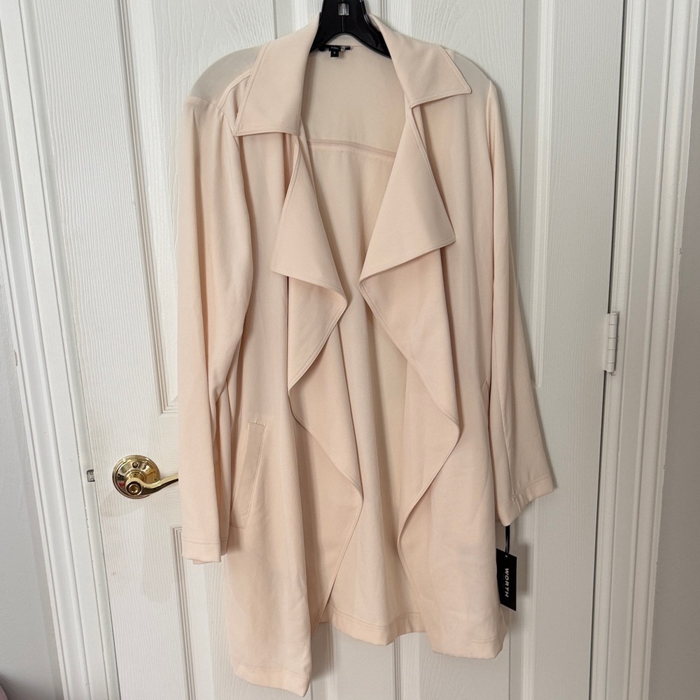 NWT Worth New York Cream Cardigan/ lightweight blazer size small